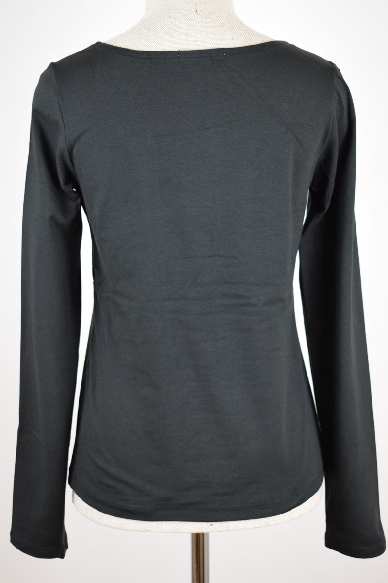 „Ira“ schwarz | in geh Langarmshirt Bio-Baumwolle bunt aus